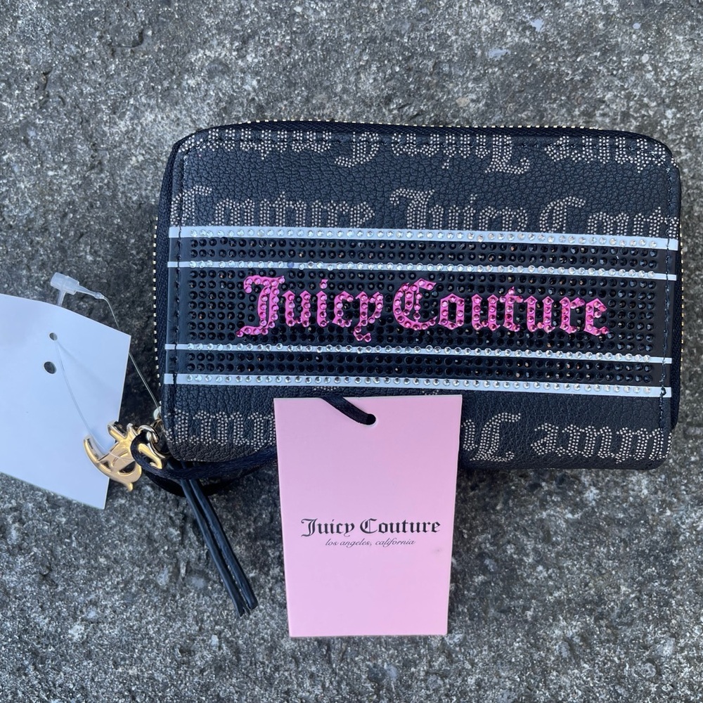 Juicy Couture Black and Pink Wallet with Monogram